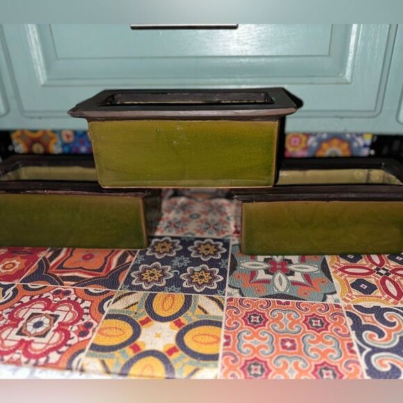 Ceramic rectangle planters - Picture 2 of 7